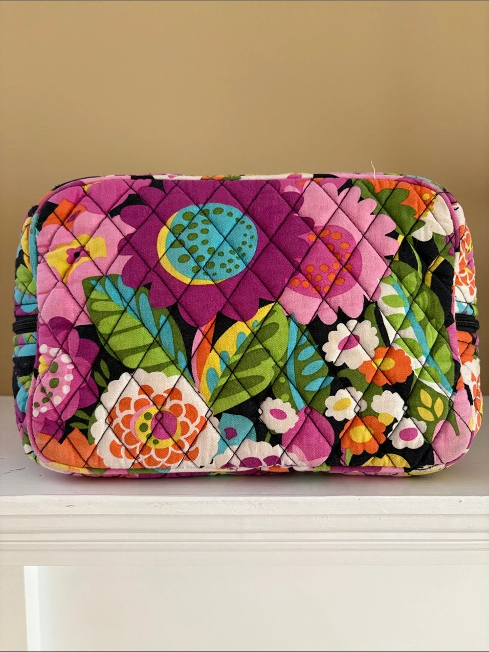 Vera Bradley Va Va Bloom Grand Cosmetic Toiletry Bag Retired Preowned